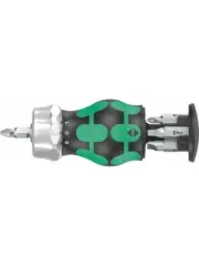 Wera Kraftform Kompakt Stubby Magazine RA 4 Bit Holding Screwdriver (008886)
