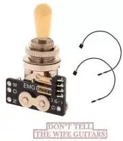 EMG 3 POS CHROME GIBSON STYLE TOGGLE 3 WAY SWITCH IVORY B289 ( DISCOLORED TIP )