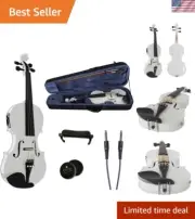 4/4 Full Size Acoustic & Electric Violin - Perfect for Beginners & Pros
