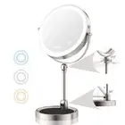 10" Makeup Mirror with Light, 12X/1X Lighted Magnifying Mirror, Angle Adjusta...