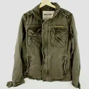 New ABERCROMBIE & FITCH Boys Sentinel Military Army Jacket size XL green cotton