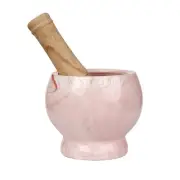 Mortar and Pestle Set- Ceramic Kitchen Mortar and Pestle for Spices, Herbs & ...