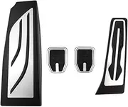 CHPGKGVNVT Car Pedals for BMW E60 E61 E63 E64 E70 2004-2010 LHD Gas Brake Accelerator Foot Rest Pedal Cover Interior Accessories Pedals(4Pcs MT with Rest)