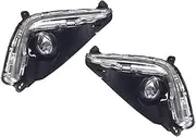 Front Halogen Fog Light DRL Compatible With Ford Territory 2019-2023 Daytime Running Light Yellow Turn Signal Fog Driving Lamp(Left)
