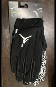 Nike Air Jordan Jumpman Superbad 5.0 Padded Football Gloves CJ9850-091 Sz L