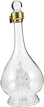 Mikinona Creative Sailboat Glass Liquor Decanter Elegant Decorative Wine Dispenser for Home Bar Restaurant Smooth Easy to Clean Design for Parties and Gatherings