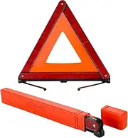 Foldable Car Warning Triangle with Storage Box - Ideal for Roadside Assistance and Accident Prevention, Maximum Road Safety, Compact Car Accessories