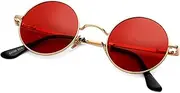 [Pro Acme] Small Round Polarized Sunglasses for Men Women Circle Retro Shades Metal Hippie Sunglasses UV400