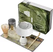 Japanese Matcha Set (7pcs),Matcha Kit with Matcha Bowl,Matcha Whisk, Whisk Holder,The Perfect Matcha Kit for Matcha Tea Ceremony,Gift Box Packaging