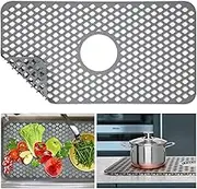 Taicols Silicone Sink Protection pad, Silicone Sink pad, dishwashing pad, Drain pad, Non-Slip Sink Protection pad, Reusable Sink Drain pad, Used for Kitchen Rectangular Sink counters(Style 2)