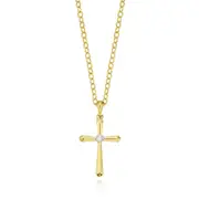 Zamel's 9ct Yellow Gold Diamond Set Cross Women's Pendant Jewellery