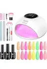 Joytii Manicure & Pedicure UV Lamp Nail Tools All In One Gel Polish Full Kit
