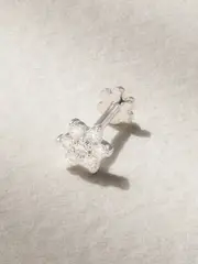 [MARIA TASH] MARIA TASH - 4.5mm 18-karat White Gold Diamond Earring - Silver - One size One size Silver