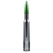 Anti-Theft Chrome 50 Caliber Green Bullet Stubby Short Antenna For Toyota TRD (for: Toyota)
