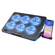 Laptop Cooling Pad, Laptop Cooler with 6 Quiet Fans for 12-17 Inch Notebook