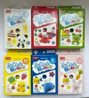 Daiso Soft Clay 6-Pack Set -White, Red, Green, Yellow, Blue, Pink- Made in Japan