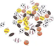 [TEHAUX] 50pcs Sports Ball Charms Diy Jewelry Making Findings Alloy Basketball Charms for Necklace Bracelet