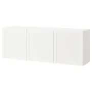 BESTÅ wall-mounted cabinet combination, white/Hanviken white, 180x42x64 cm