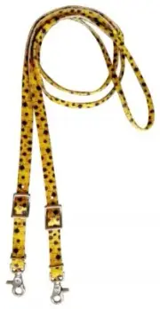 BARREL REINS 3/4"x8' SUNFLOWER Flat Woven Nylon with Rolled Center Contest Reins