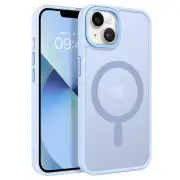 Case For iPhone 13/14 MagSafe Magnetic Shockproof Rugged Phone Cover Light Blue