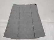 Girls R/K Black & White Checked Box Pleat Uniform Skirt Reg.&plus Sizes 6-12 1/2