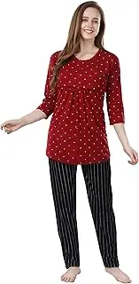 [TIGYWIGY] Women's Cotton Printed Feeding Breastfeeding Maternity Top and Pyjama Set