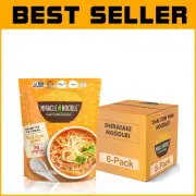 Convenient Ready-to-Eat Thai Shrimp & Plant-Based Shirataki Noodles, 6-Pack