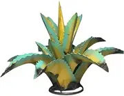 2PCS Rainbow Metal Agave Rainbow Metal Agave Garden Artwork Outdoor Decoration Garden Yard Decoration Ornaments