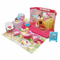 在飛比找樂天市場購物網優惠-小禮堂 Hello Kitty 蛋糕甜點店玩具組《粉.泡殼裝
