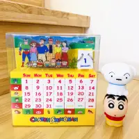 在飛比找蝦皮購物優惠-現貨正版日本製造蠟筆小新積木日曆潮玩具居家桌面擺件手辦萬年曆