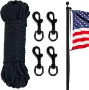 4 Pcs Swivel Snap Clips Hooks Fits Flagpole up to 25Ft,Outdoor Flagpole Camping