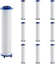 Pack of 10 Shower Head Filters, 10.5 cm x 2.5 cm PP Cotton Filter for Shower Head Removal of Chlorine Residue, Sediment Cartridge Filtered, Universal Clean Water Core