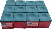 Master Billiard/Pool Cue Chalk Box, 12 Cubes, Blue