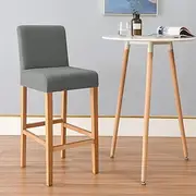 2 Pcs Stretch Bar Stool Cover Pub Counter Stool Chair Slipcover for Dining Room Cafe Furniture Burgundy Red Seat Cover Stretch Protectors Non Slip with Elastic