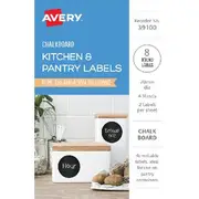 Avery Round Chalkboard Labels Black 8 Pack
