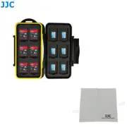 JJC Water-resistant Memory Card Case Hard Holder Fits 12 SD & 12 Micro SD Cards