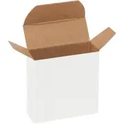 White Reverse Tuck 2 3/8 x 7/8 x 2 3/8" Folding Cartons 1000/Case