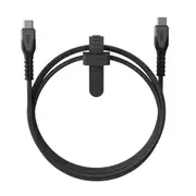 Urban Armor Gear 60W - 480Mbps USB-C Cable - 1.5m - Black / Gray Reinforced Kevlar Core - Double-Braided Nylon - PD Fast Charging - Rugged [9B4413114030]