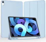 MCC iPad 10.2" 2020 8th Gen Case Cover Soft Back Pencil Slot Holder Apple [Light Blue]