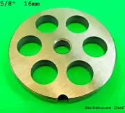 #12 x 5/8" (16mm) Stainless Meat Grinder Chopper Biro Hobart Plate