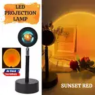 Sunset Red Romantic Projection Lamp LED Floor Night Light Home Living Decor