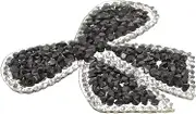 Rhinestone Bowknot Applique Patch Replaceable Iron Decorative Patch for Clothing Bags and Hats Design for DIY Embellishments and Repairs