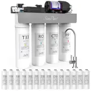 SimPure WP2-400GPD UV 8-Stage RO Reverse Osmosis Water Filter System Whole House
