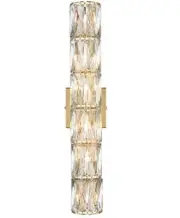 23.6-Inch Crystal Wall Sconce Sconces Wall Lighting Mid-Century 6-Light Gold
