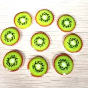 {10 PK} KIWI Slices Flat Back Resin Cabochon Crafts Scrap booking etc. 20mm