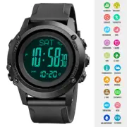 Multifunction Watch Mens Thermometer Weather Compass Pedometer Smart Sport Watch