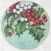 Needlepoint Handpainted Sandra Gilmore Berries 8"