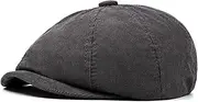 [HIQIU] Men's Women's Corduroy Beret Newspaper Boy Cap Spring Autumn Octagonal Cap Painter Hat