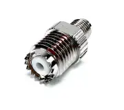 2pcs RF Coax Adapter SMA Female Jack to MINI UHF Female Jack Nickel Plated Body