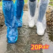 20Pairs Disposable Plastic Boot and Shoe Covers Resistant Water/Skid Resistant